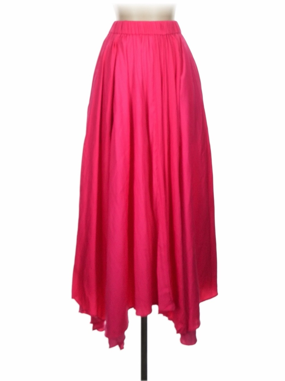 Anthropologie Bright Pink High-Low Maxi Skirt